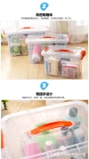 Household multi-specification storage box, toy and snack storage box, single piece set, environmentally friendly plastic transparent with lid, factory direct sales Specification image